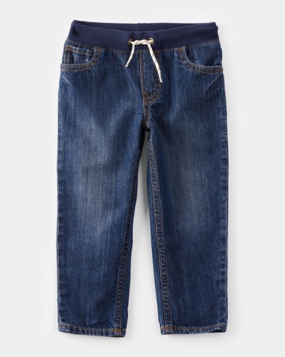Jeans Oshkosh De Niño Pequeño Con Cintura Elástica - Lavado Oscuro