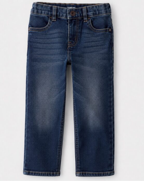 Jeans Oshkosh De Pierna Recta Para Niño Pequeño En Lavado Azul Oscuro