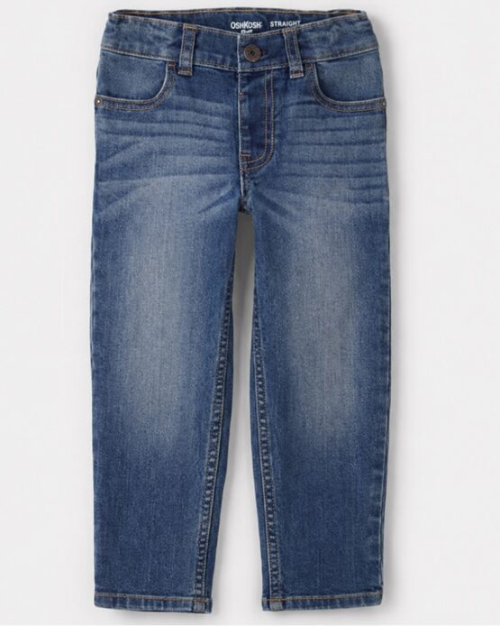 Jeans Oshkosh De Pierna Recta Para Niño Pequeño De lavado Oscuro