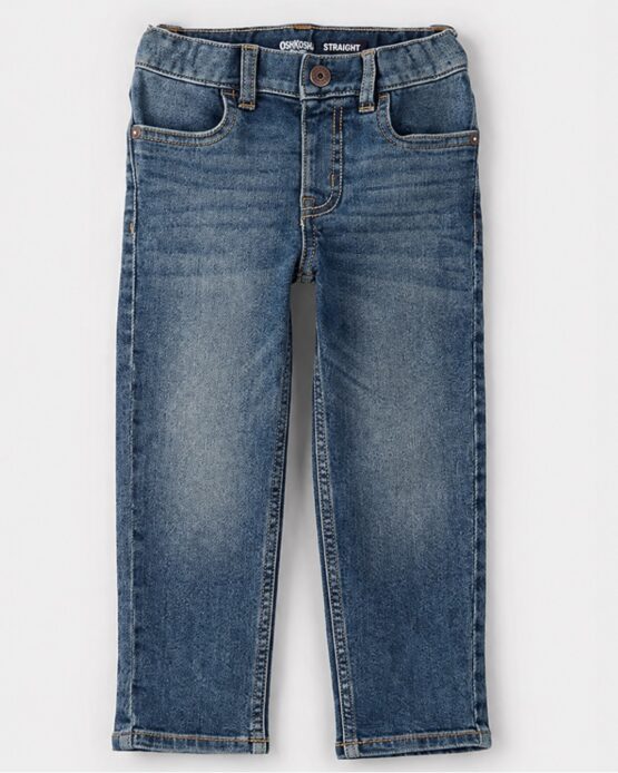 Jeans Oshkosh De Pierna Recta Para Niño Pequeño En Lavado Oscuro/Deslavado Neutral