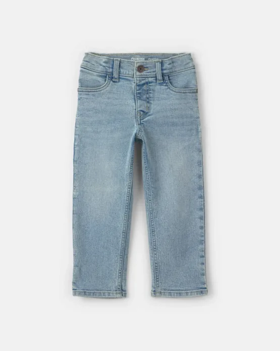 Jeans Oshkosh Clásicos De Mezclilla Para Niño Pequeño - Lavado Claro