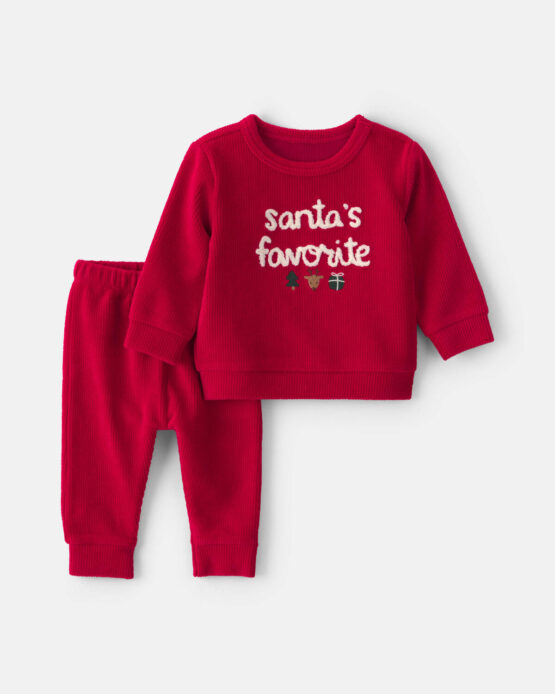 Conjunto Carter's De Bebé De 2 Piezas De Navidad El Favorito De Santa - Rojo