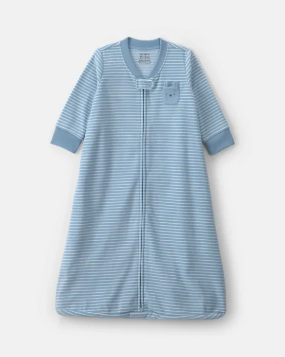 Carter's Saco De Dormir Afelpado A Rayas Para Bebé Niño - Azul