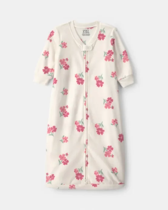 Carter's Saco De Dormir Afelpado Para Bebé Niña - Crema/Floreado