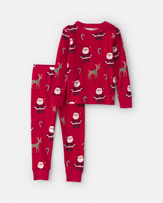 Carter's Pijamas Navideñas Unisex De Santa Y Renos 100% Algodón