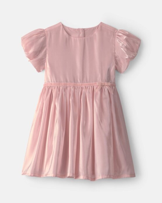 Vestido Carter's De Popelina Para Niña - Rosa
